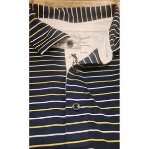 Bobby Jones Golf Polo XL Navy Shirt With Strips , X-H20, EUC